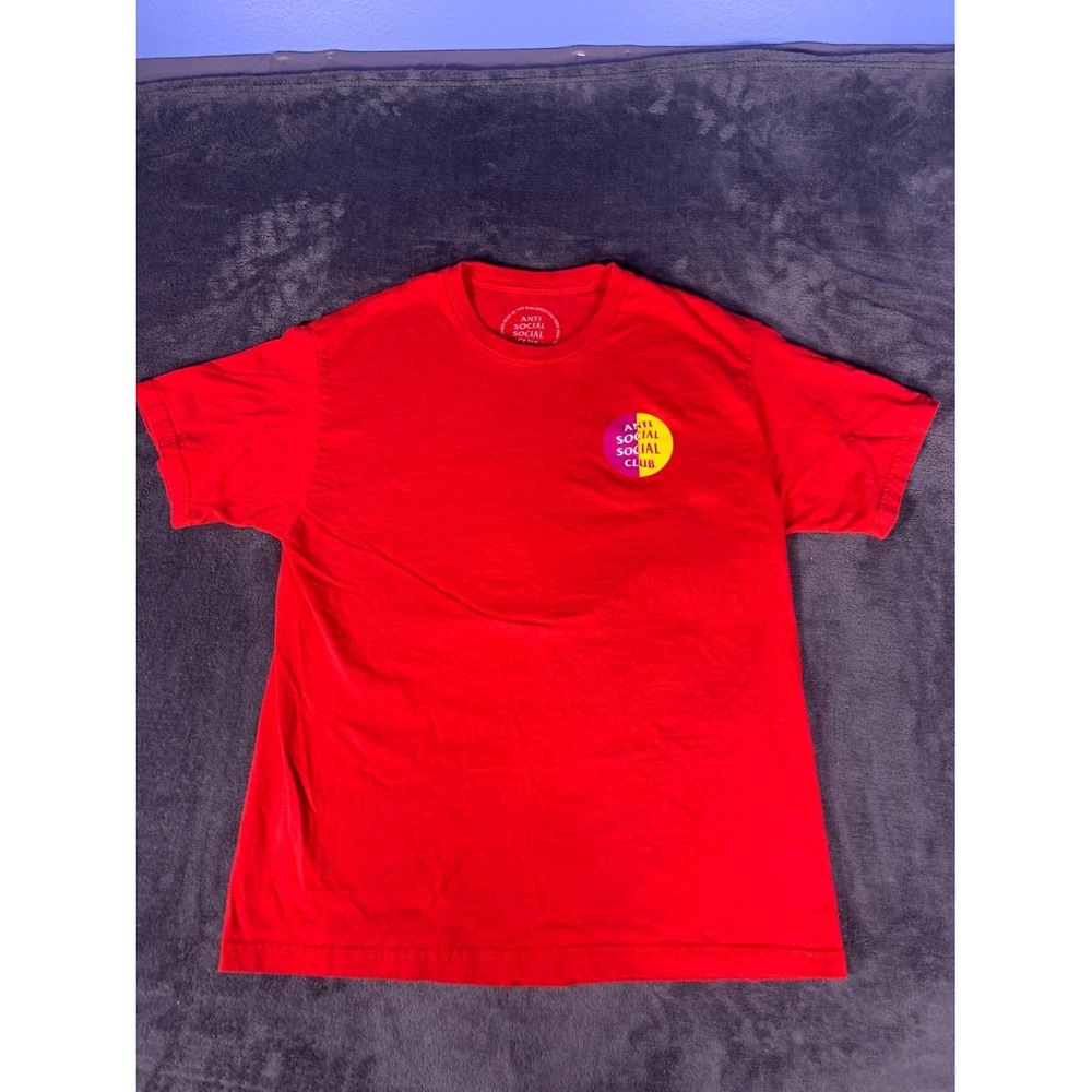 Anti Social Club Everyone Goes Away In The End Red T-Shirt Men's Large L